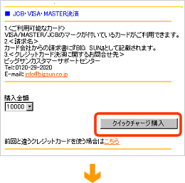 ユーザー様が決済金額を選択しクリックします